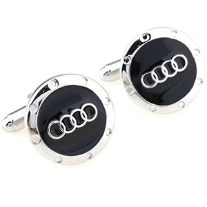 gemelos logo audi en negro