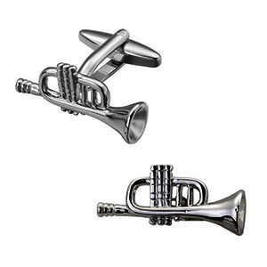 Gemelos de trompetas color plata